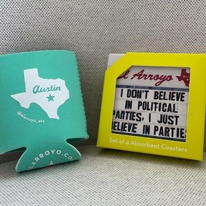 💰SOLD💰 NWOT El Arroyo Coasters & Can Koozie